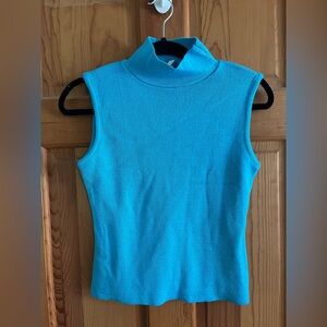 L212 sleeveless teal mock neck size xl vintage y2k